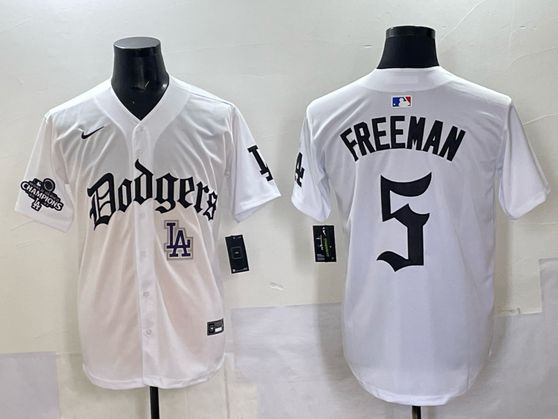 Men Los Angeles Dodgers #5 Freeman white Nike 2025 MLB jersey 006->los angeles dodgers->MLB Jersey